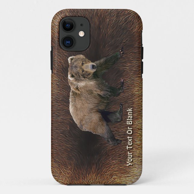 Kodiak Bear On Caribou Fur Case-Mate iPhone Case (Back)