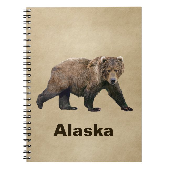 Kodiak Bear Spiral Notebook (Front)