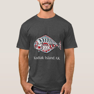 Kodiak Island Alaska Native American Halibut T-Shirt