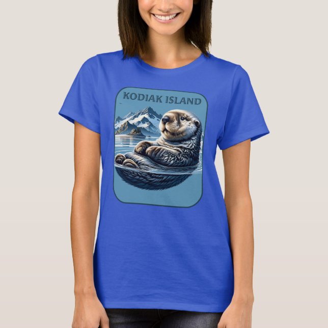 Kodiak Island Sea Otter Alaska T-Shirt (Front)