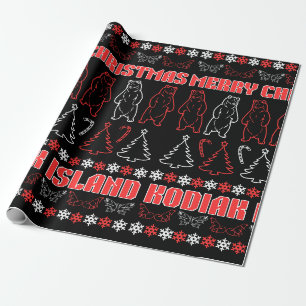 Kodiak Island Ugly Christmas Sweater Wrapping Pape Paper