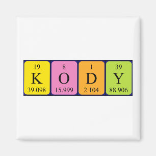 Kody periodic table name magnet