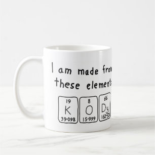 Kody periodic table name mug