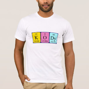 Kody periodic table name shirt