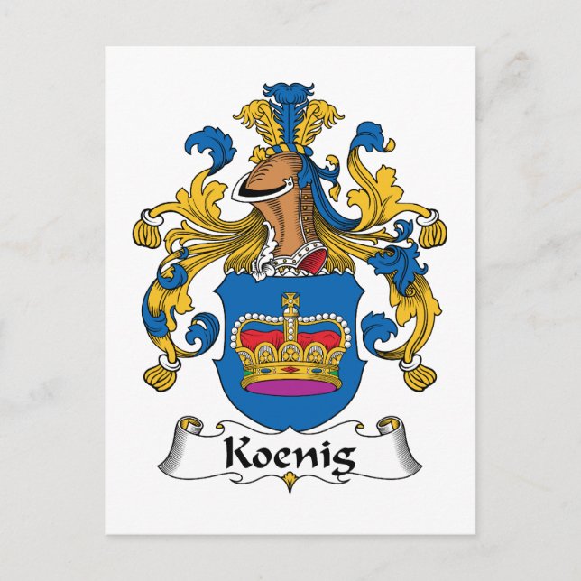 Koenig Family Crest Postcard (Front)