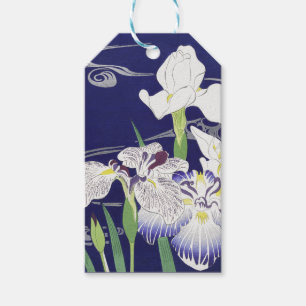 Kogyo Tsukioka Irises,Japanese Flower Art Gift Tags