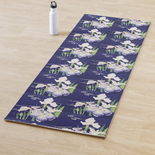Kogyo Tsukioka Irises,Japanese Flower Art Yoga Mat