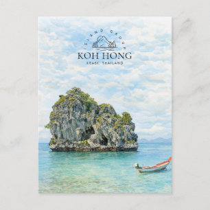 Koh Hong Island Group Krabi Thailand Ocean Holiday Postcard