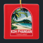 Koh Phangan Thailand Travel Art Emblem Ceramic Ornament<br><div class="desc">Koh Phangan retro vector travel design. Ko Pha-ngan is an island in the Gulf of Thailand in Surat Thani Province of southern Thailand.</div>