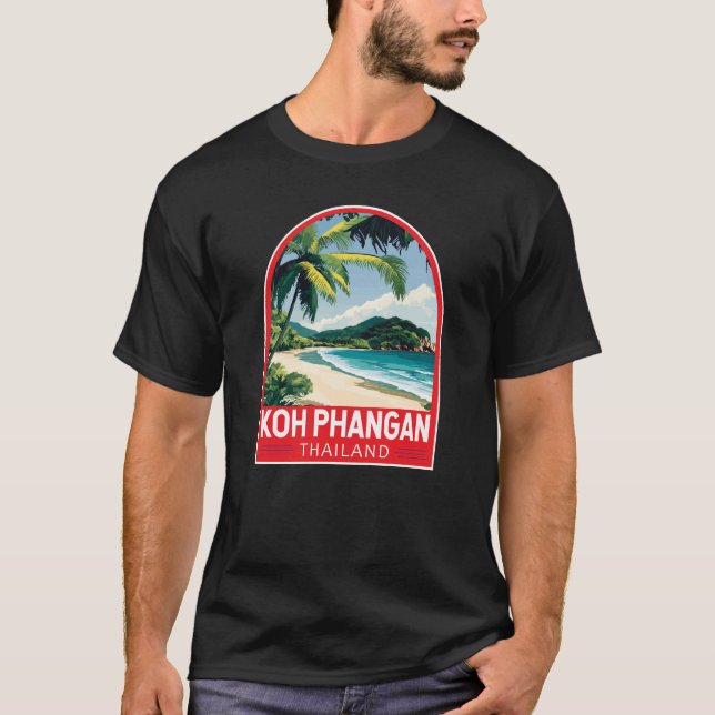 Koh Phangan Thailand Travel Art Emblem T-Shirt (Front)