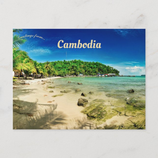 Koh Rong Sanloem Preah Sihanouk Cambodia Postcard (Front)