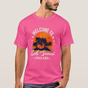 Koh Samui Thailand Sunset Beach Palm Trees Paradis T-Shirt