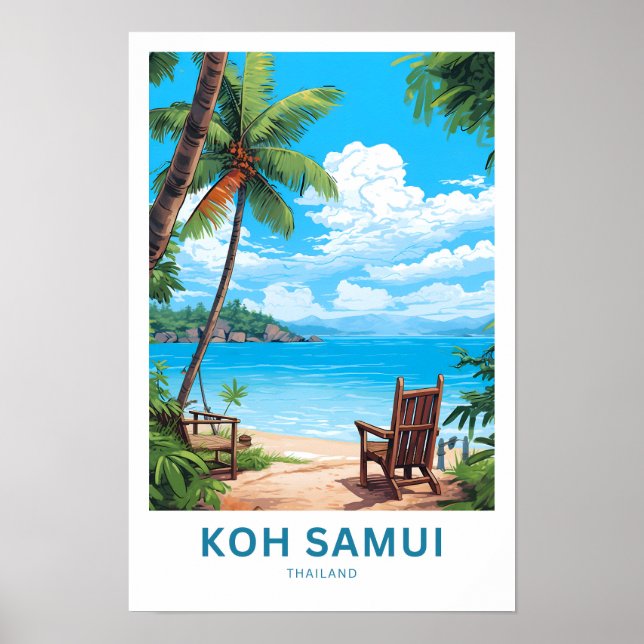 Koh Samui Thailand Travel Print (Front)
