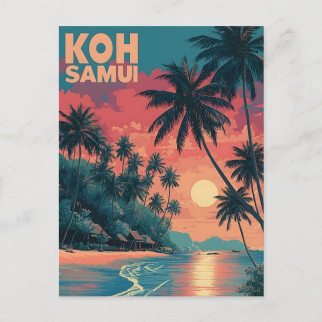 Koh Samui vintage  Postcard (Front)