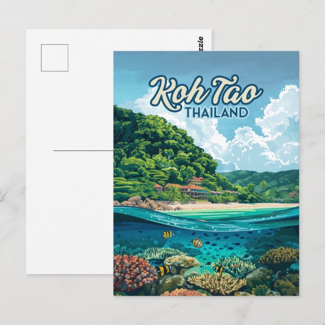Koh Tao Thailand Asia Scuba Diving Beach Island Postcard (Front/Back)