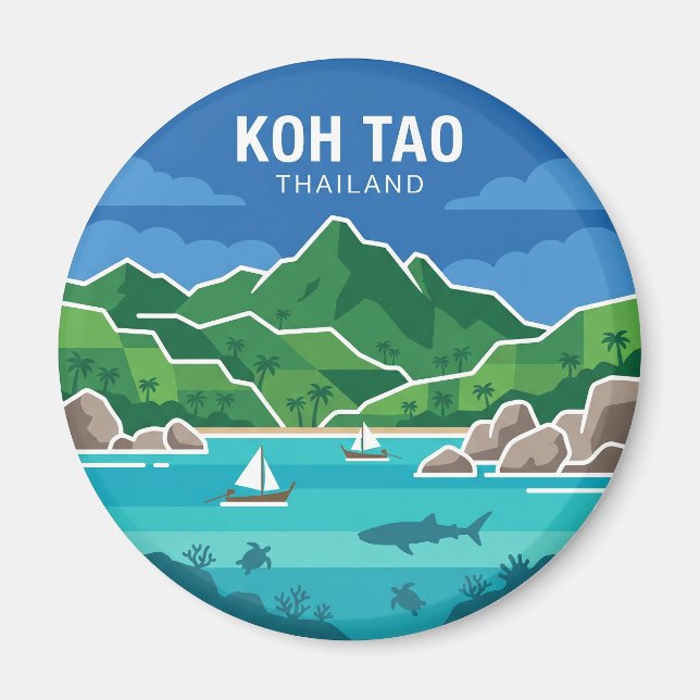Koh Tao Thailand Magnet (Front)