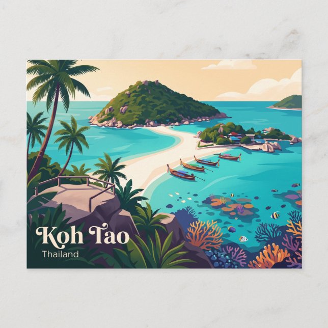 Koh Tao Thailand Postcard (Front)