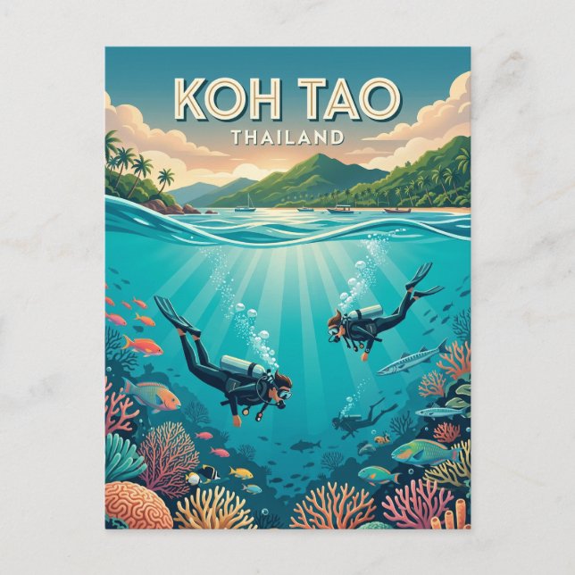 Koh Tao Thailand Postcard (Front)