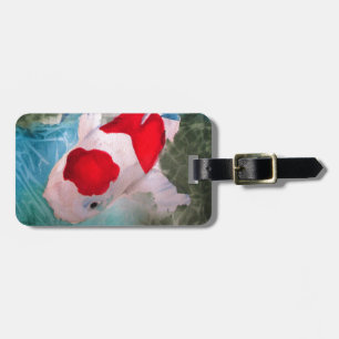 Kohaku Koi 2 Japanese watercolor fish art Luggage Tag