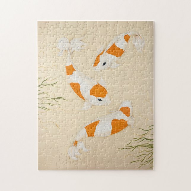 Kohaku Koi Carp Painting Jigsaw Puzzle (Vertical)