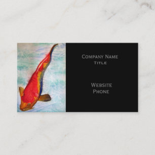Kohaku Koi Japanese Fish stylish oriental Business Card