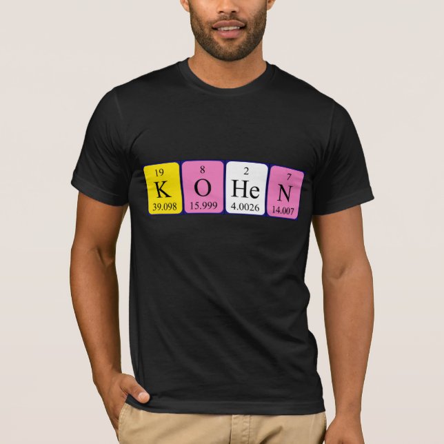 Kohen periodic table name shirt (Front)