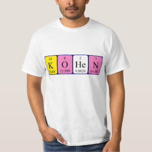 Kohen periodic table name shirt