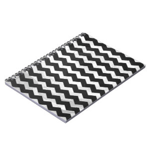 Kohl Black Chevron Pattern Spiral Notebook