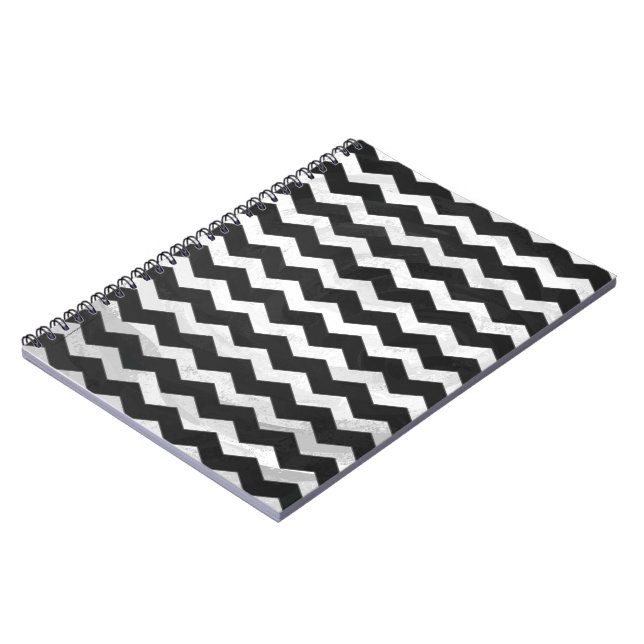 Kohl Black Chevron Pattern Spiral Notebook (Left Side)