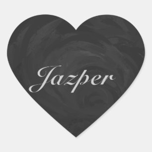 Kohl Black Monogram Personalised Heart Sticker