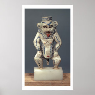 Kohl Pot, depicting the Egyptian household god Bes Poster