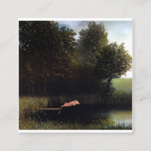 Kohler Pig Painting Square Business Card
