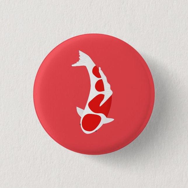 Koi 3 Cm Round Badge (Front)