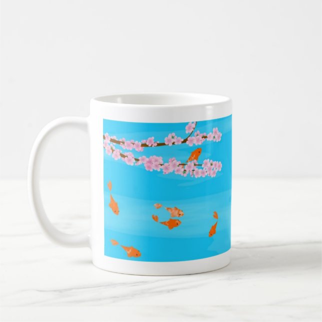 Koi and Sakura Mug (Left)