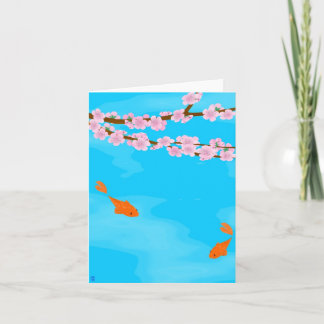 Koi and Sakura Note Card
