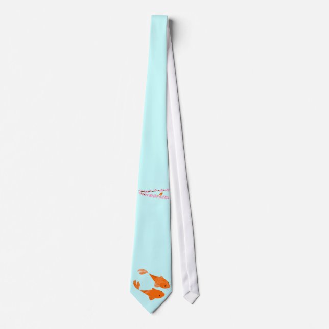 Koi and Sakura Tie (Front)