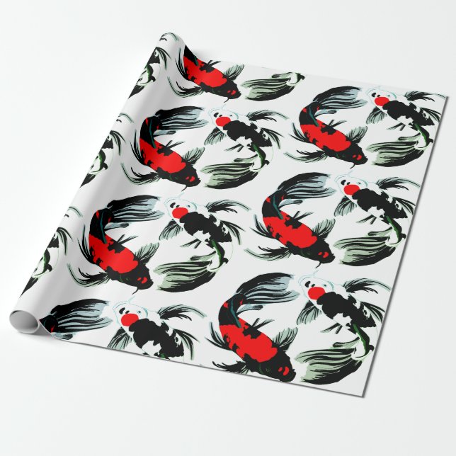 Koi Balance Wrapping Paper (Unrolled)