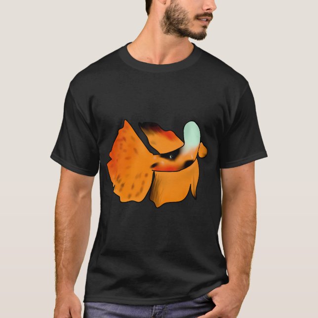 Koi Betta with Teal Accents T-Shirt (Front)