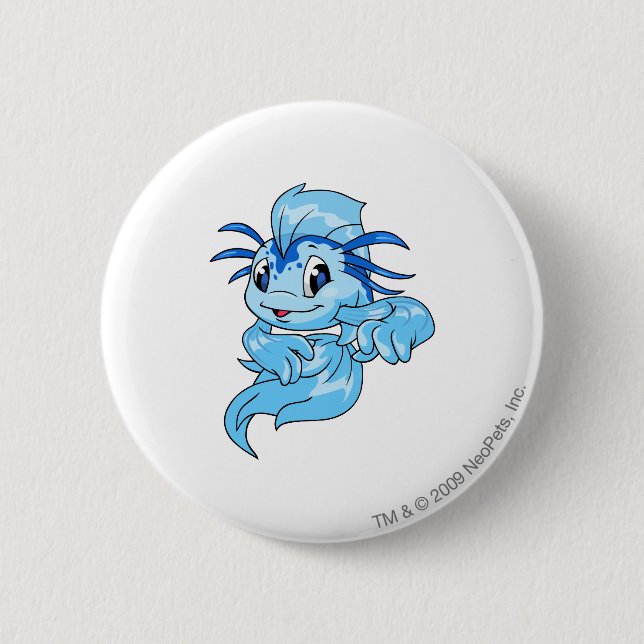 Koi Blue 6 Cm Round Badge (Front)