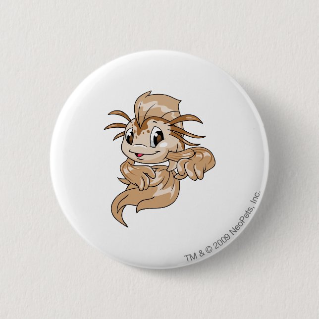 Koi Brown 6 Cm Round Badge (Front)
