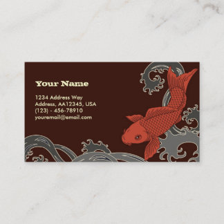 Koi (Brown Background) Business Card