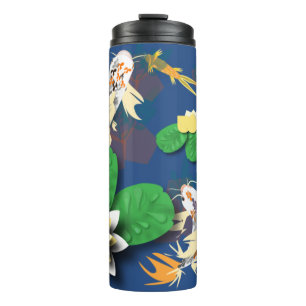 koi Carp and Lilies Thermal Tumbler