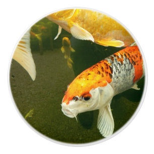 Koi Carp Ceramic Knob