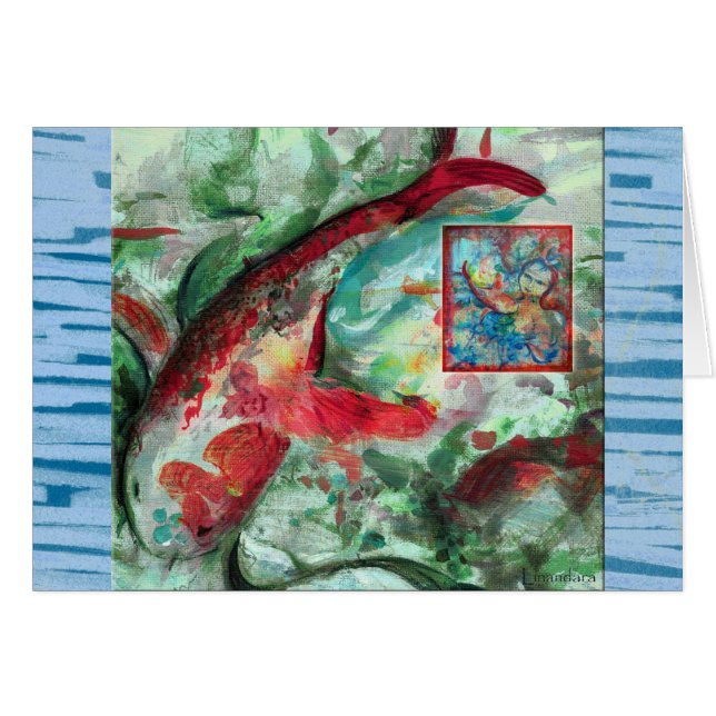 Koi Carp Fish Painting (Front Horizontal)