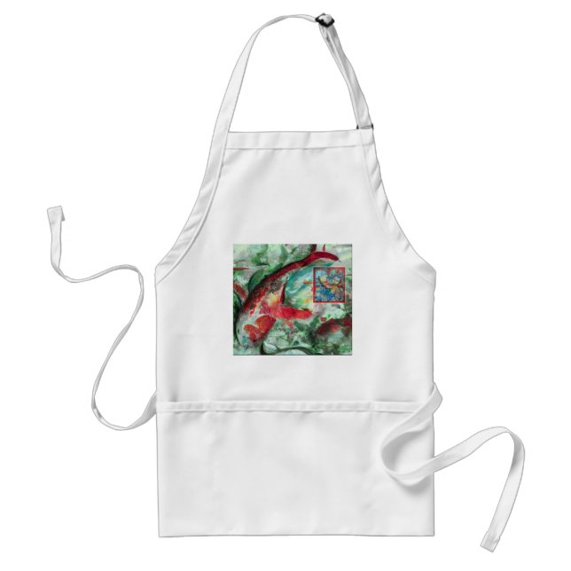 Koi Carp Fish Painting Standard Apron (Front)