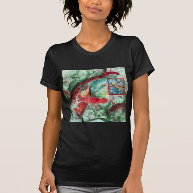 Koi Carp Fish Painting T-Shirt (Front)