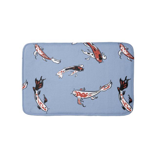 Koi Carp Fish Pattern Bath Mat (Front)