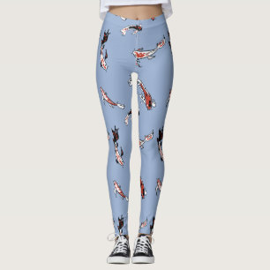Koi Carp Fish Pattern Leggings