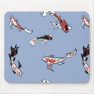 Koi Carp Fish Pattern Mouse Pad