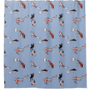 Koi Carp Fish Pattern Shower Curtain